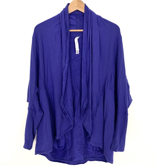 lululemon athletica Sweaters - Lululemon To Flow Wrap Purple Open Front Cardigan
